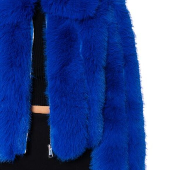 Akira Blue Mars Girl Faux Fur Jacket (small) - Picture 4 of 6
